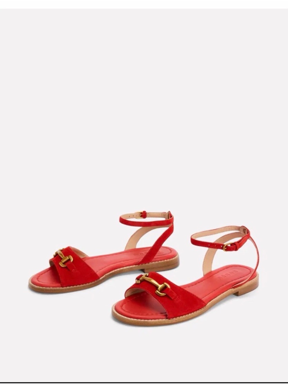 Boden Iris Snaffle Sandal w Gold Buckle like new sz 9
